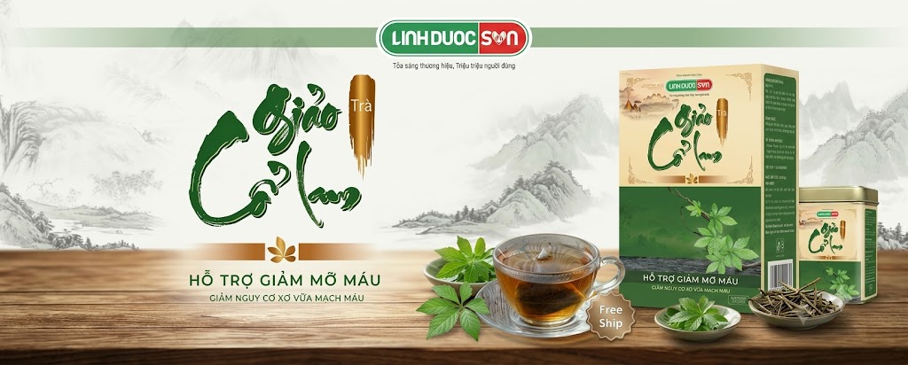 Banner trà giảo cổ lam linh dược sơn