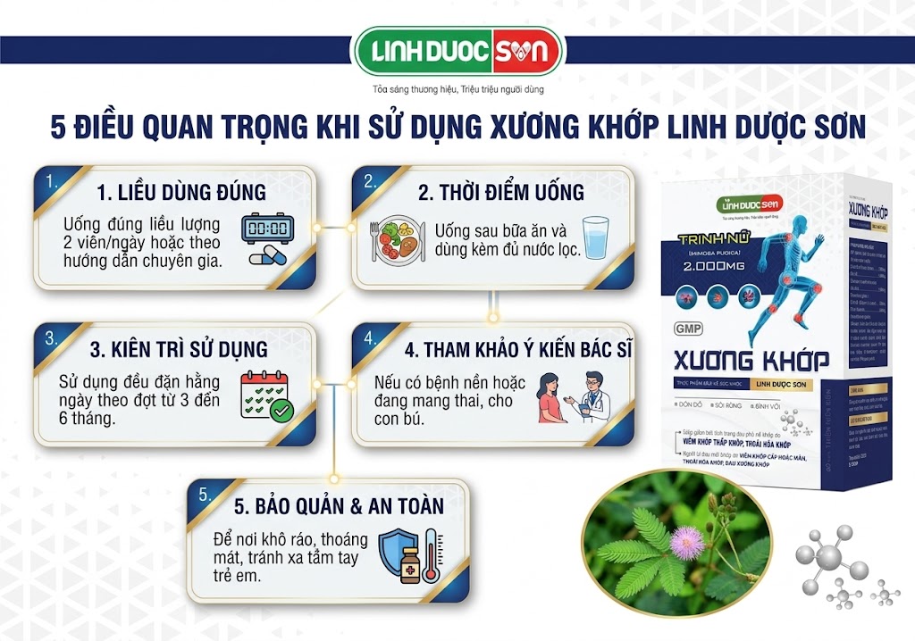 5 điều quan trọng khi dùng xương khớp linh dược sơn
