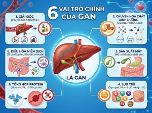 6 vai trò của gan
