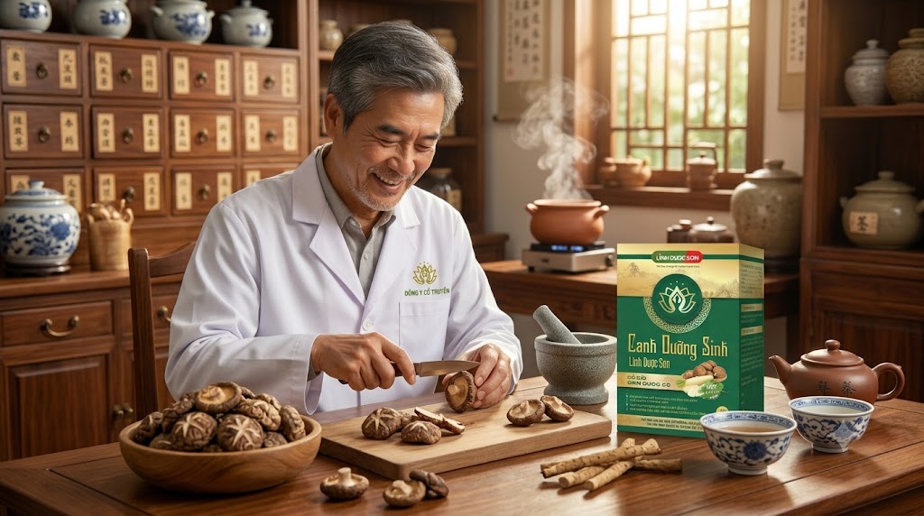 canh dưỡng sinh linh dược sơn