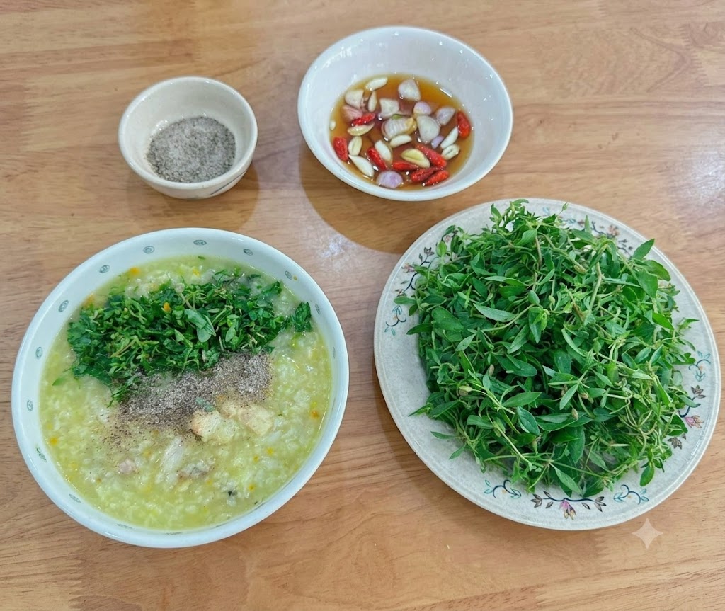 món ăn bài thuốc từ rau đắng đất