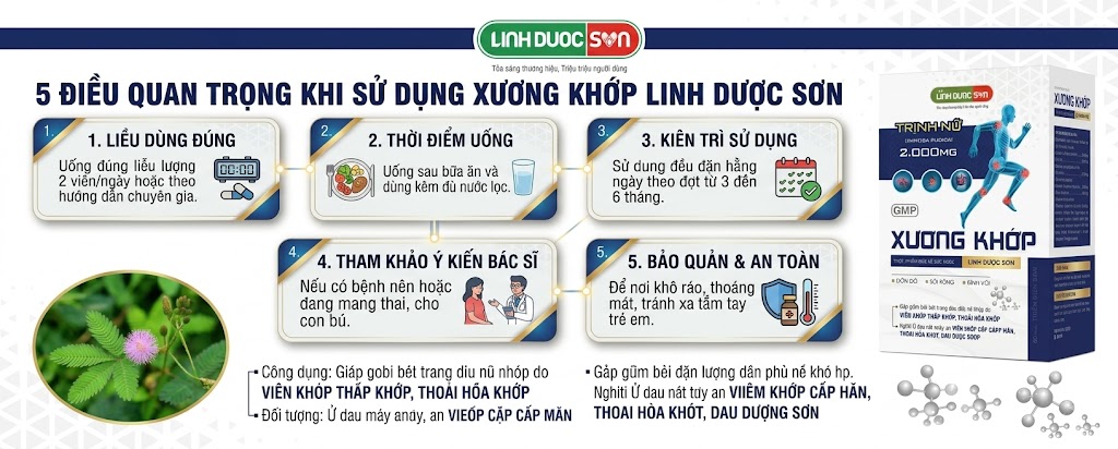 5 điều quan trọng khi dùng xương khớp linh dược sơn