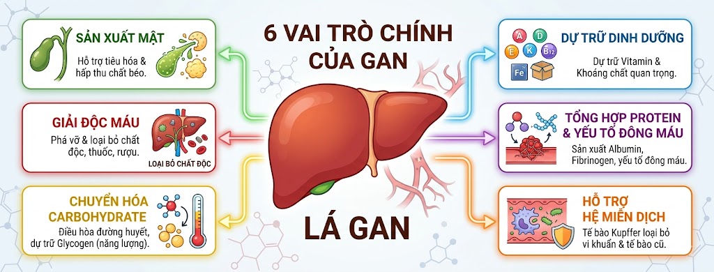 banner 6 vai trò của gan