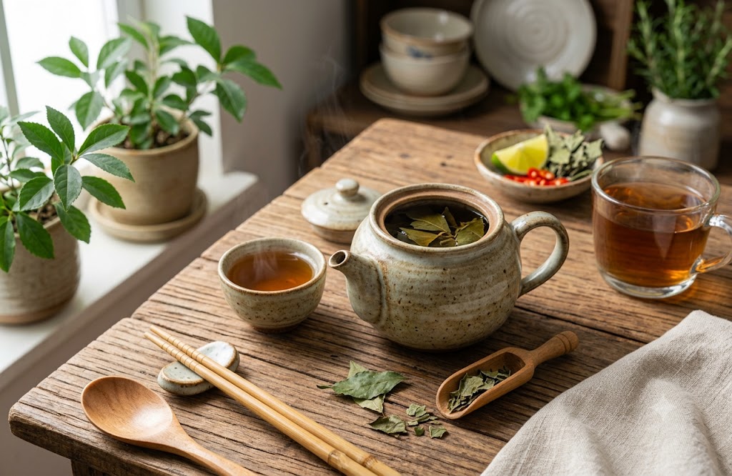 Trà Thảo Mộc Từ Lá Xạ Đen