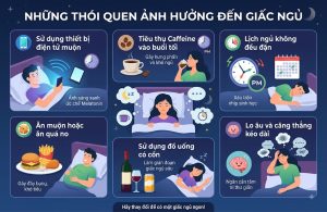 thói quen ảnh hưởng đến giấc ngủ